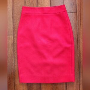 J. Crew Bold Red Pencil Skirt
